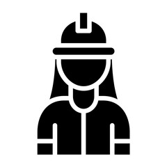 Vector Design Lady Worker Icon Style
