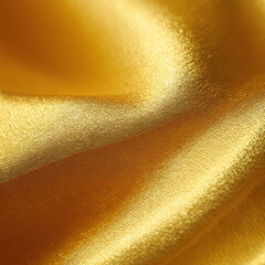 Golden silk, satin close up. Fabric texture