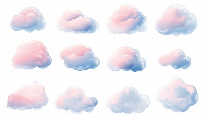 set of watercolor splashes