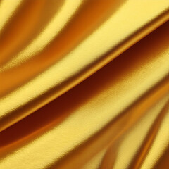 Golden silk, satin close up. Fabric texture