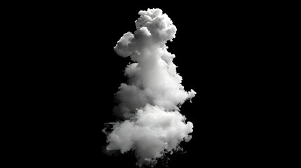 Clouds of white smoke rise elegantly against a dark backdrop, creating a captivating contrast