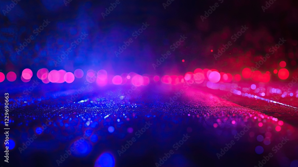 Poster a minimalistic financial graph with glowing neon abstract elements, including an uptrend line and ch