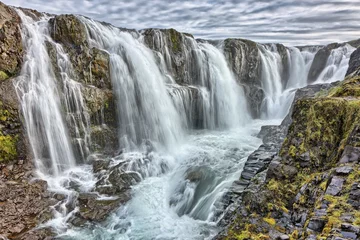 Kolufossar waterfall, Laugarbakki, Hvammstanga, Iceland, Europe