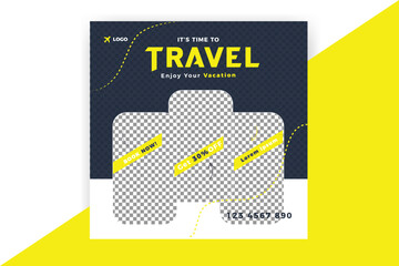 TRAVEL TOUR SOCIAL MEDIA POST BANNER TEMPLATE DESIGN