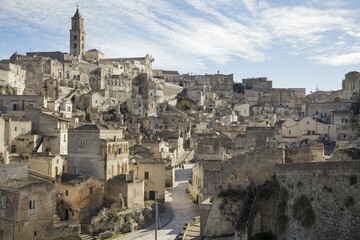 Sassi di Matera, cave dwellings, Matera, Basilicata, Italy, Europe