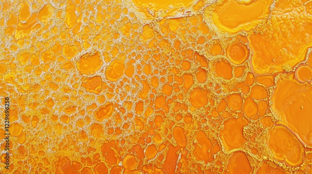 Poster a patch of orange rust on a metal surface with intricate textures and corrosion marks, ideal for cre