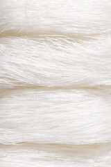 close up raw white asian funchose noodles background 