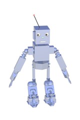 Classic robot, 3D illustration