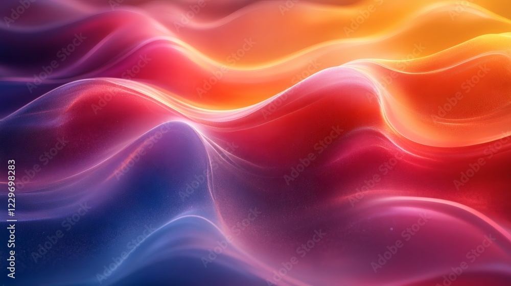 Poster futuristic 3d background smooth lines and rich color gradients forming a dynamic and modern abstract
