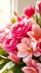 Obraz premium bouquet of pink roses
