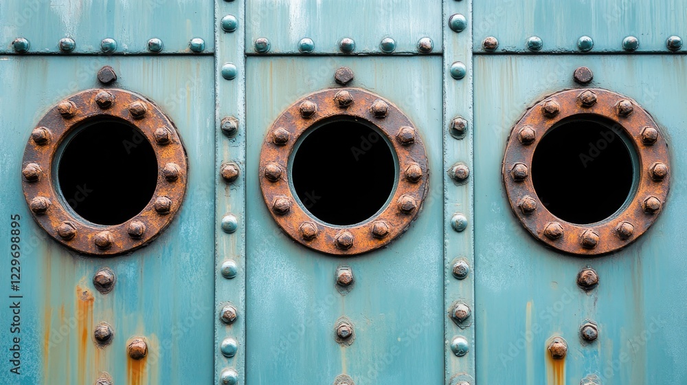 Poster a textured metal surface with brown rust and visible surface corrosion, perfect for adding depth and