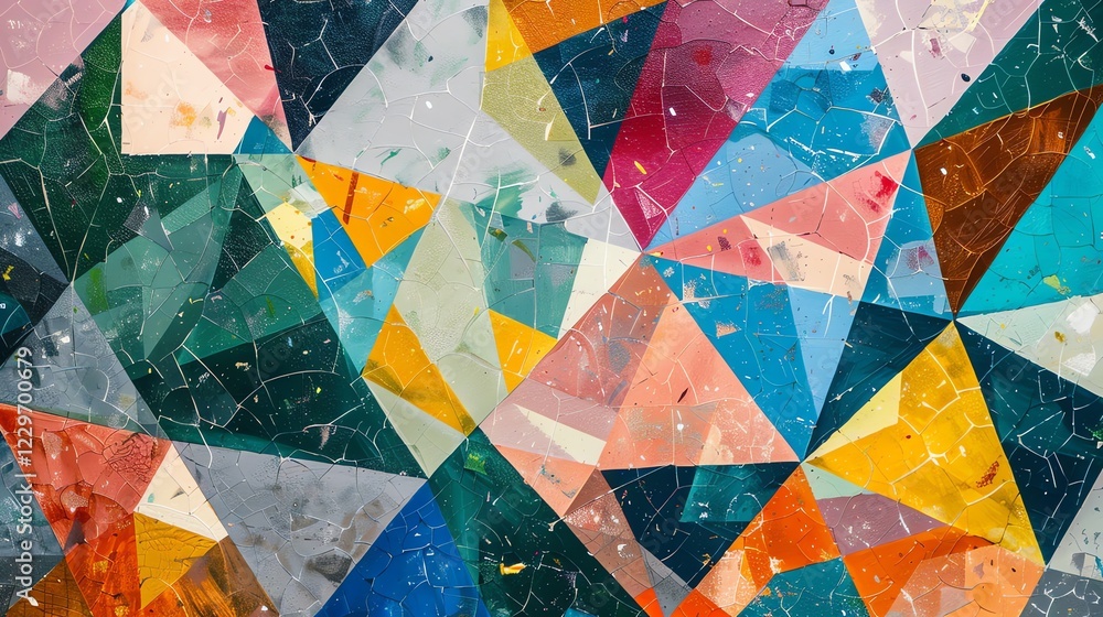 Aufkleber abstract geometric background with vibrant colors. this high-resolution image is perfect for use as 