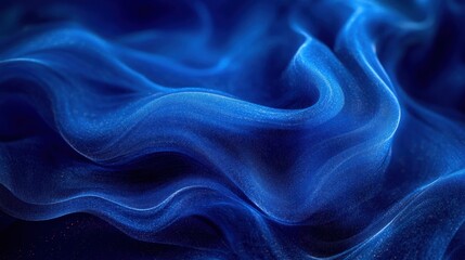 Abstract blue fabric waves texture.