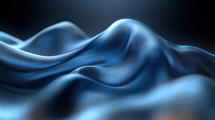 Obraz premium Abstract blue fabric waves.