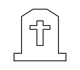 Obraz premium Cemetery icon illustrated in vector on white background