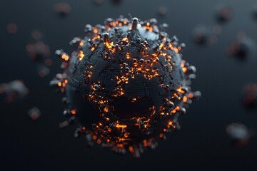 Global health and vaccination against pandemics digital earth concept