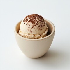 minimalist ice cream cup with espresso