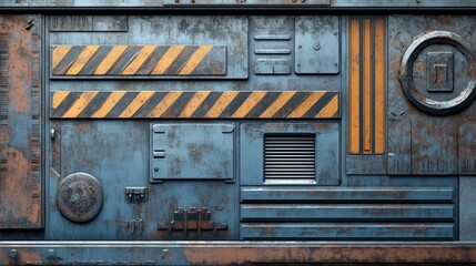 Oxidized metal background with layers of rust and intricate surface textures, ideal for industrial design projects