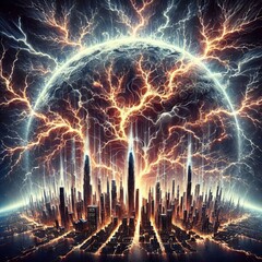 Lightning Bolt of electrical discharge