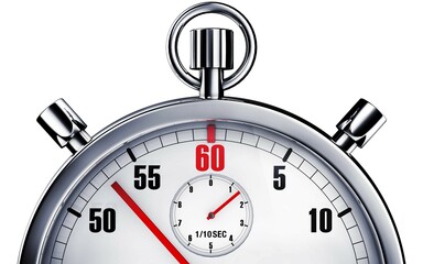 High resolution rendering of a stop watch