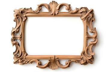 Frame mock up decorated with stucco in Renaissance and Baroque. Ornate Rococo Frame