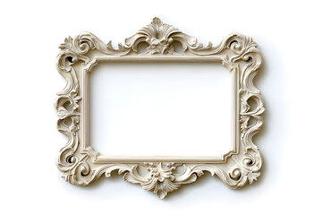 Frame mock up decorated with stucco in Renaissance and Baroque. Ornate Rococo Frame