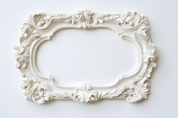 Frame mock up decorated with stucco in Renaissance and Baroque. Ornate Rococo Frame