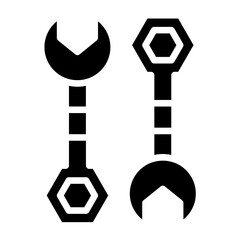 Vector Design Wrench Icon Style