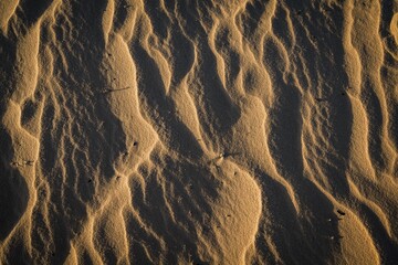 Wave structures in the bright sandy beach, sand drifts, background image, USA, North America © Valentin Wolf/imageBROKER