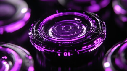 Futuristic Digital Coins in Space with Blockchain Technology Concept Art