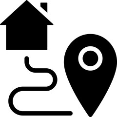 House Navigation Glyph Icon