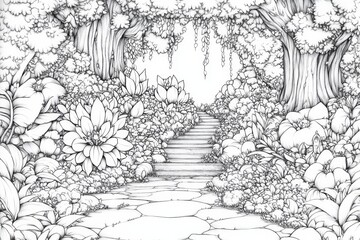 Enchanted Forest Pathway Illustration