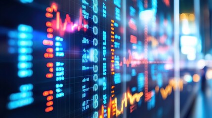 Digital Globe Concept Featuring Glowing Stock Market Data Points for Future Insights