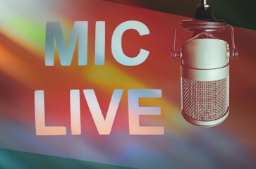 Professional microphone and on air sign