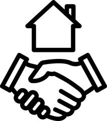 House Deal Line Icon