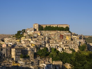 Fototapeta premium View of Ragusa Ibla, UNESCO World Heritage Site, Val di Noto, Ragusa, Sicily, Italy, Europe