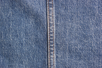 seam of blue denim texture background, jean fashion style