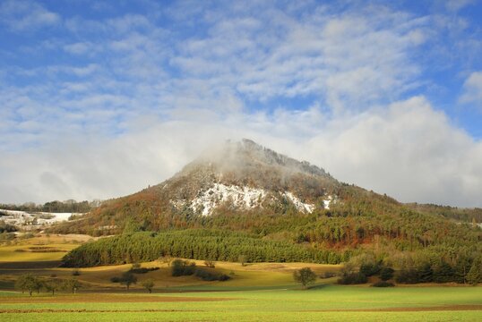 The Hohenhewen in the Hegau area - Baden-Wuerttemberg, Germany, Europe., Europe