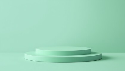 Mint Green Product Display Platform Mockup