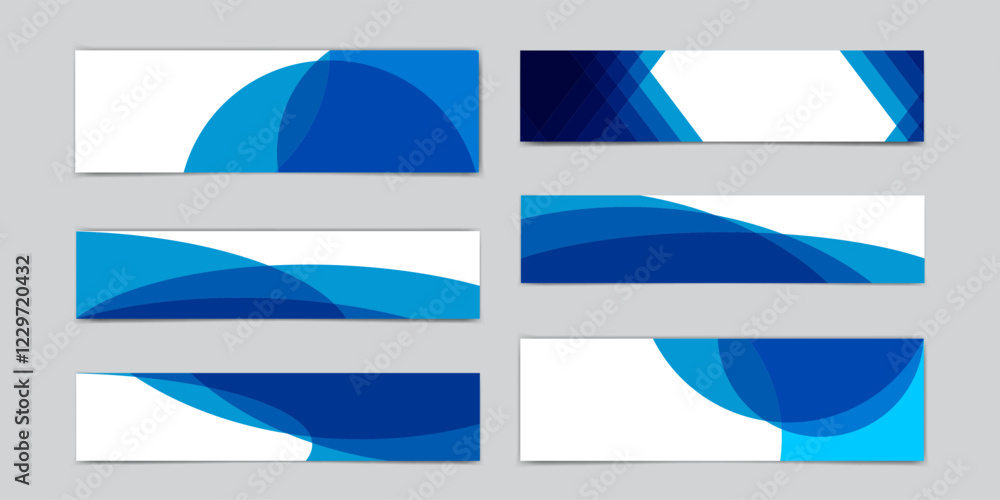 Poster divider header for app, banners or posters. set of template dividers shapes for website. curve lines