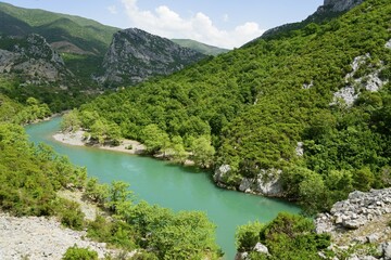 River Mat near Shkopet, Ulza Regional nature park Park, Albania, Europe