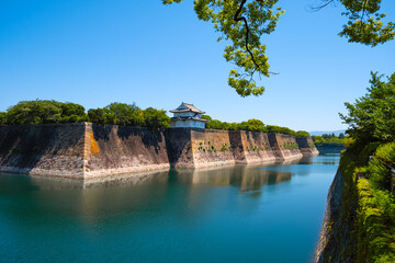 Osaka Castle Walls and Moat - Osaka, Japan