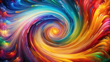 Swirling vortex of colorful chaos amidst a mesmerizing abstract background, dynamic composition, vibrant colors