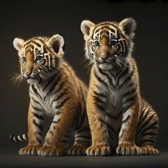 Tiger, tiger baby, AI generated