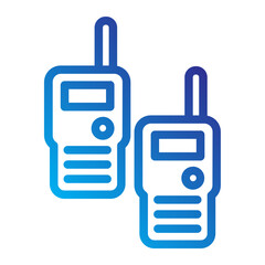 Ski Handy Talkie line gradient Icon