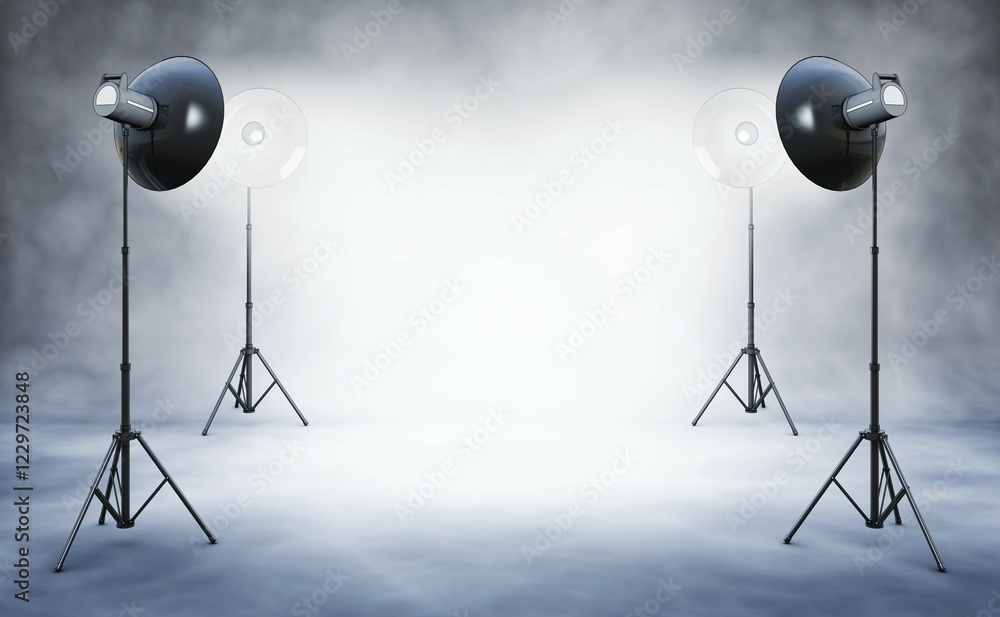 Poster 3d rendering of a studio background