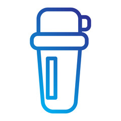 Ski Thermos line gradient Icon