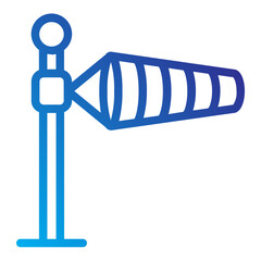 Ski Wind Sock line gradient Icon