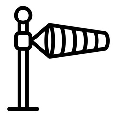 Ski Wind Sock line Icon