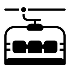 Ski Ski Lift Solid icon